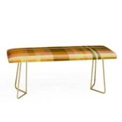 Alisa Galitsyna Colorful Plaid Bench - Deny Designs Green/black -Ottomans Official Shop unnamed file 3011