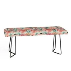 Marta Barragan Camarasa Tropical Paradise Bench - Deny Designs Black -Ottomans Official Shop unnamed file 3013