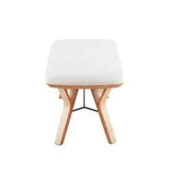 42" Folia Bench Polyester/Wood Natural/Cream - LumiSource