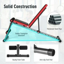 Costway Multi-function Weight Bench W/Adjustable Backrest Home Gym Exercise Equipment -Ottomans Official Shop unnamed file 3054