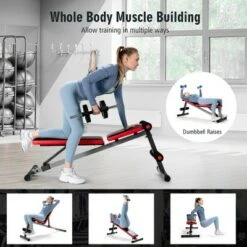 Costway Multi-function Weight Bench W/Adjustable Backrest Home Gym Exercise Equipment -Ottomans Official Shop unnamed file 3055