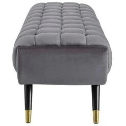 Adept Upholstered Velvet Bench Gray - Modway