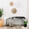 Anita's & Bella's Artwork Palm Leaves Vibes Bench - Deny Designs Black/black -Ottomans Official Shop unnamed file 3086