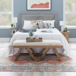 Bonnie Bench - Powell Company Gray -Ottomans Official Shop unnamed file 3096