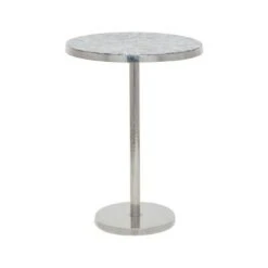 Contemporary Aluminum Accent Table - Olivia & May Silver -Ottomans Official Shop unnamed file 310