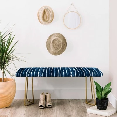 Ninola Design Navy Ink Striped Bench - Deny Designs Blue/black 3 Ninola Design Navy Ink Striped Bench - Deny Designs Blue/black