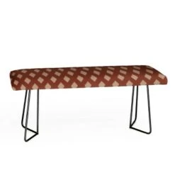 Holli Zollinger Taos Tile Marsala Bench - Deny Designs Black -Ottomans Official Shop unnamed file 3107