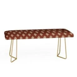 Holli Zollinger Taos Tile Marsala Bench - Deny Designs Black -Ottomans Official Shop unnamed file 3108