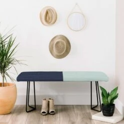 Colour Poems Color Block Lines Xi Bench - Deny Designs Green/black