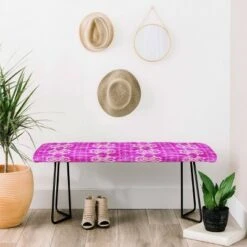 Schatzi Justina Mark Bench - Deny Designs Black/pink