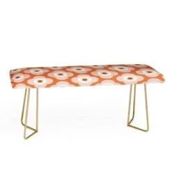 Beshka Kueser Shapes As Flowers Bench - Deny Designs Orange/gold -Ottomans Official Shop unnamed file 3178