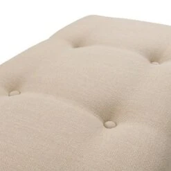 Rosewell Button Tufted Fabric Accent Bench - CorLiving Cream -Ottomans Official Shop unnamed file 3183