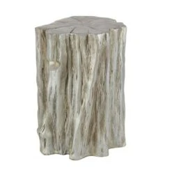 Olivia & May Eclectic Tree Trunk Inspired Foot Stool Silver - Olivia & May -Ottomans Official Shop unnamed file 319