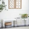 Olivia & May Farmhouse Long Wood Bench White - Olivia & May 2 Olivia & May Farmhouse Long Wood Bench White - Olivia & May -Ottomans Official Shop unnamed file 3227