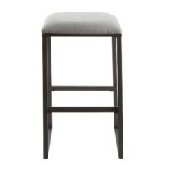 24" Square Base Saddle Stool Brown - Silverwood