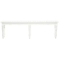 Olivia & May Farmhouse Long Wood Bench White - Olivia & May 9 Olivia & May Farmhouse Long Wood Bench White - Olivia & May -Ottomans Official Shop unnamed file 3230