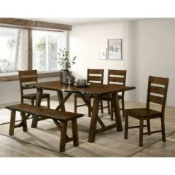 Lyoth Bench with Live Edge Wooden Seat Walnut - HOMES: Inside + Out 5 Lyoth Bench with Live Edge Wooden Seat Walnut - HOMES: Inside + Out -Ottomans Official Shop unnamed file 3232