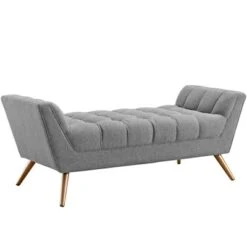 Response Medium Upholstered Fabric Bench - Modway Gray 19 Response Medium Upholstered Fabric Bench - Modway Gray -Ottomans Official Shop unnamed file 3240