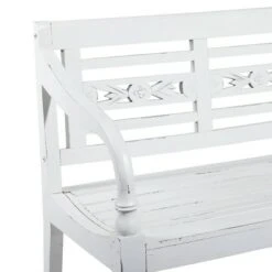 Olivia & May Farmhouse Mahogany Bench White - Olivia & May -Ottomans Official Shop unnamed file 3254