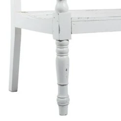 Olivia & May Farmhouse Mahogany Bench White - Olivia & May -Ottomans Official Shop unnamed file 3256