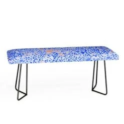 83 Oranges Leopard Bench - Deny Designs Gold/voilet -Ottomans Official Shop unnamed file 3269