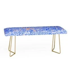 83 Oranges Leopard Bench - Deny Designs Gold/voilet -Ottomans Official Shop unnamed file 3270