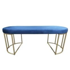 47" Velvet Upholstered Bench - Decor Therapy Black -Ottomans Official Shop unnamed file 3275