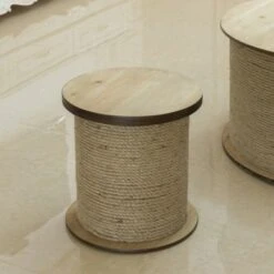 Vintiquewise Decorative Round Spool Shaped Wooden Stool with Rope -Ottomans Official Shop unnamed file 330