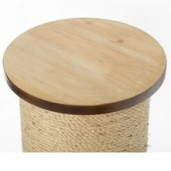 Vintiquewise Decorative Round Spool Shaped Wooden Stool with Rope -Ottomans Official Shop unnamed file 333