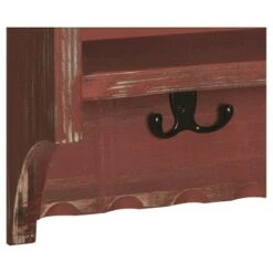 Country Cottage Antiqued Wood Coat Hooks and Storage Bench Set - Alaterre Furniture White -Ottomans Official Shop unnamed file 3331