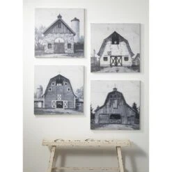 Sullivans Farmhouse Wood Bench 17"H Off-White -Ottomans Official Shop unnamed file 3336