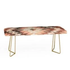 Holli Zollinger Native Coral Diamond Bench - Deny Designs Black -Ottomans Official Shop unnamed file 3350