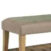 Tufted Cushioned Seat Wooden Bench - Benzara Green/brown -Ottomans Official Shop unnamed file 3361