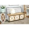 Olivia & May Farmhouse Wood Rectangle Storage Bench Brown - Olivia & May 1 Olivia & May Farmhouse Wood Rectangle Storage Bench Brown - Olivia & May -Ottomans Official Shop unnamed file 3387