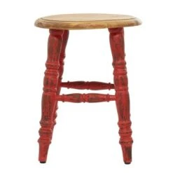 Farmhouse Wood Stool - Olivia & May White -Ottomans Official Shop unnamed file 339