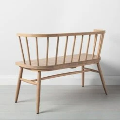 Hearth & Hand W/Magnolia Furniture Shaker Dining Bench with Curved Back - Hearth & Hand™ with Magnolia Natural 11 Hearth & Hand W/Magnolia Furniture Shaker Dining Bench with Curved Back - Hearth & Hand™ with Magnolia Natural -Ottomans Official Shop unnamed file 3443