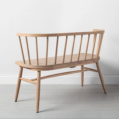 Hearth & Hand W/Magnolia Furniture Shaker Dining Bench with Curved Back - Hearth & Hand™ with Magnolia Natural 4 Hearth & Hand W/Magnolia Furniture Shaker Dining Bench with Curved Back - Hearth & Hand™ with Magnolia Natural - Image 3