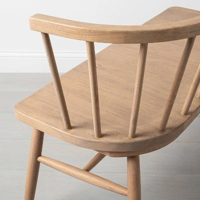 Hearth & Hand W/Magnolia Furniture Shaker Dining Bench with Curved Back - Hearth & Hand™ with Magnolia Natural 5 Hearth & Hand W/Magnolia Furniture Shaker Dining Bench with Curved Back - Hearth & Hand™ with Magnolia Natural - Image 4