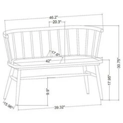Hearth & Hand W/Magnolia Furniture Shaker Dining Bench with Curved Back - Hearth & Hand™ with Magnolia Natural 14 Hearth & Hand W/Magnolia Furniture Shaker Dining Bench with Curved Back - Hearth & Hand™ with Magnolia Natural -Ottomans Official Shop unnamed file 3446