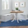 Tobin Backless Corner Breakfast Nook - Linon White -Ottomans Official Shop unnamed file 3454