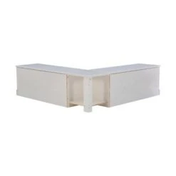 Tobin Backless Corner Breakfast Nook - Linon White -Ottomans Official Shop unnamed file 3461