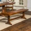 60" Trestle Leg Wood Dining Kitchen Bench - Saracina Home Antique Black