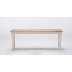 Farmhouse Dining Bench Wood/White/Natural - Boraam -Ottomans Official Shop unnamed file 3493
