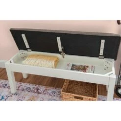 Emma Storage Bench - Powell Company White -Ottomans Official Shop unnamed file 3505