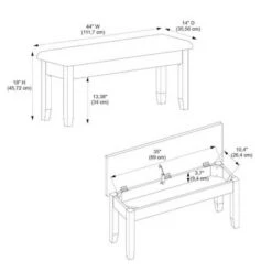 Emma Storage Bench - Powell Company White -Ottomans Official Shop unnamed file 3507