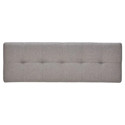 Sullivan Oak Mid Century Linen Bench - Inspire Q Smoke 6 Sullivan Oak Mid Century Linen Bench - Inspire Q Smoke - Image 4