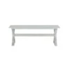 Rectangular Dining Bench with X Shaped Pedestal Legs White - Benzara -Ottomans Official Shop unnamed file 3608