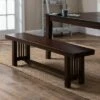 60" Cappuccino Wood Kitchen Dining Bench - Saracina Home