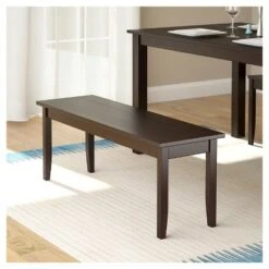 Atwood Stained Dining Bench Wood/Cappuccino - CorLiving -Ottomans Official Shop unnamed file 3619