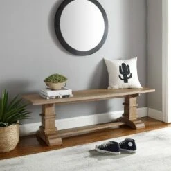 Joanna Dining Bench Rustic Brown - Crosley -Ottomans Official Shop unnamed file 3638